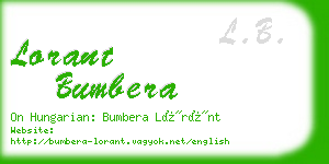 lorant bumbera business card